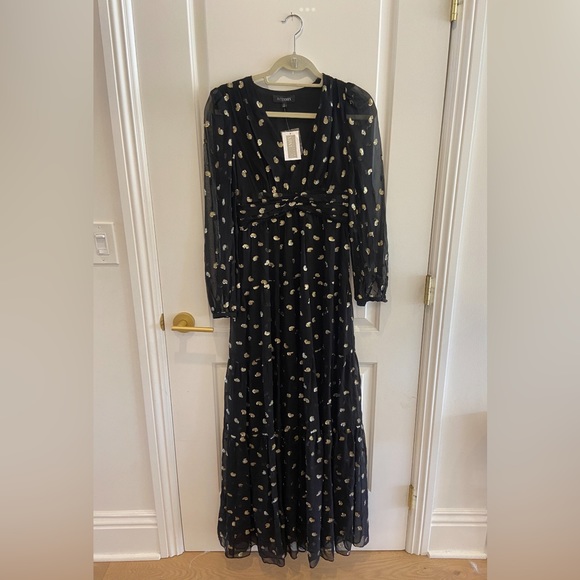 Intermix Dresses | Intermix Black And Gold Maxi Dress | Color: Black | Size: 0 | Kelseyalise1's Closet